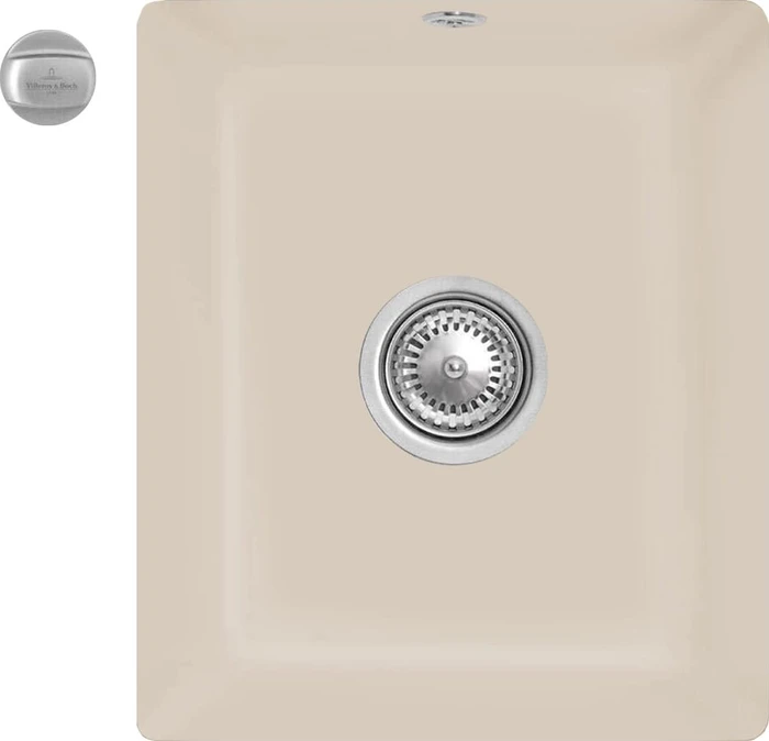 Villeroy & Boch Subway 45 XU Unterbau Becken mittig mit Ablauffernbedienung almond