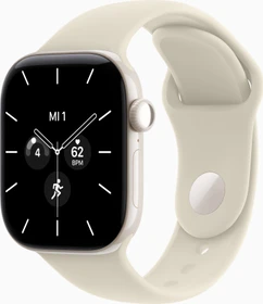 Apple Watch Series 12 (GPS + Cellular) 42mm Keramik perlweiß mit Sportarmband M/L sand (MJGX4ZR/A)