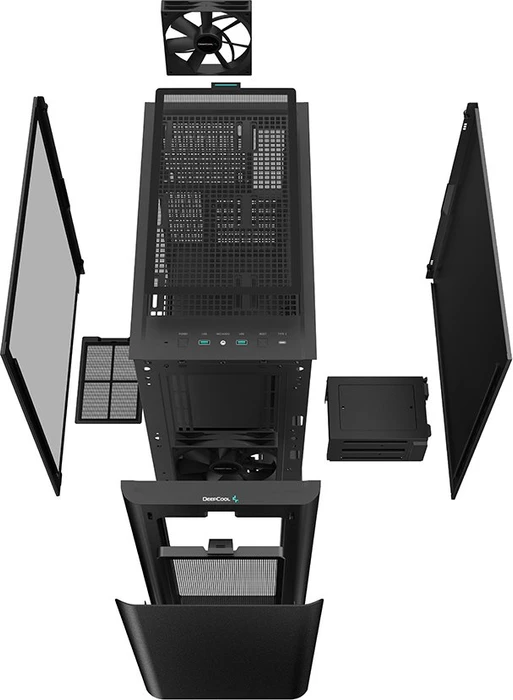 DeepCool CK500, schwarz, Glasfenster