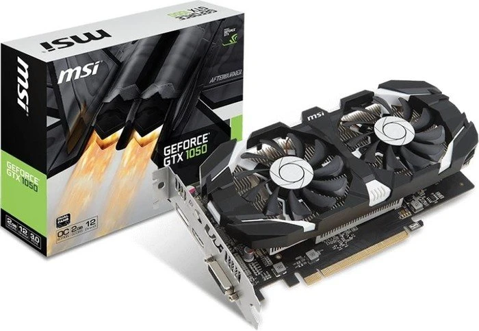 MSI GeForce GTX 1050 2GT OC, 2GB GDDR5, DVI, HDMI, DP