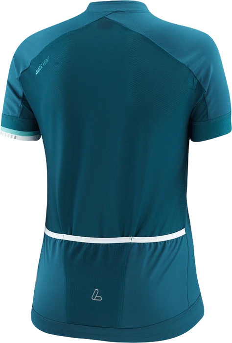 Löffler Bike Jersey FZ Pure Trikot kurzarm blue coral (Damen)