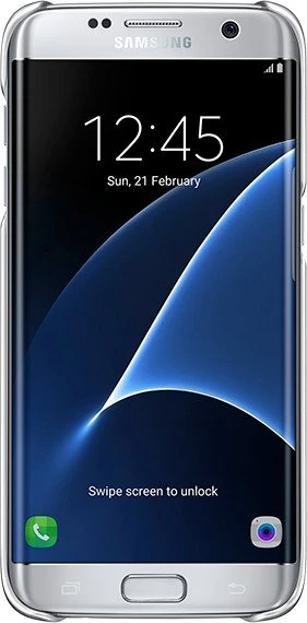 Samsung Clear Cover für Galaxy S7 Edge silber