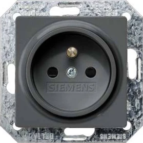 Siemens DELTA i-system Steckdose mit Mittenschutzkontakt, carbonmetallic