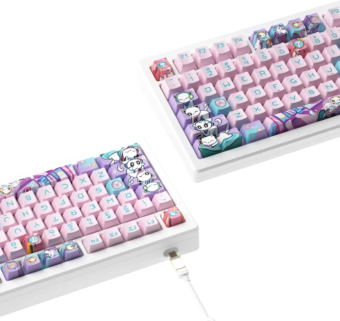 Akko MOD 007 PC, 7th Anniversary, LEDs RGB, hot-swap, Cream Yellow Magnetic, USB/Bluetooth, US