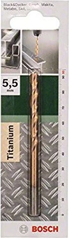Bosch DIY HSS-TiN Metallbohrer, 5.5x57x93mm, 1 Stück