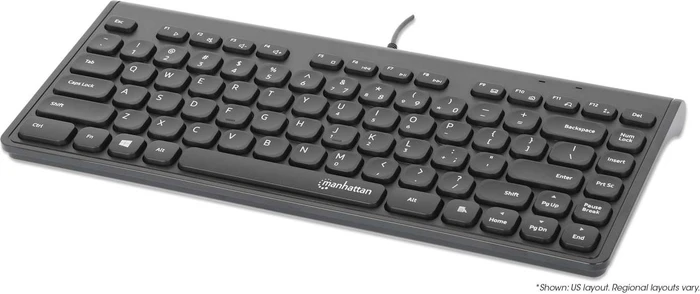 Manhattan Slim Mini-Tastatur, schwarz, USB, DE