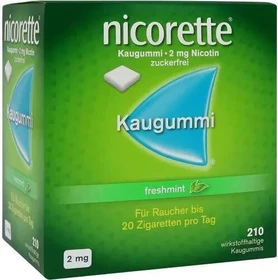 Johnson & Johnson Nicorette Freshmint 2mg Kaugummis, 210 Stück
