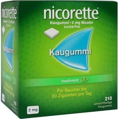 Johnson & Johnson Nicorette Freshmint 2mg Kaugummis, 210 Stück