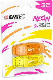 Emtec C410 Neon 32GB, USB-A, USB 2.0, 2er-Pack