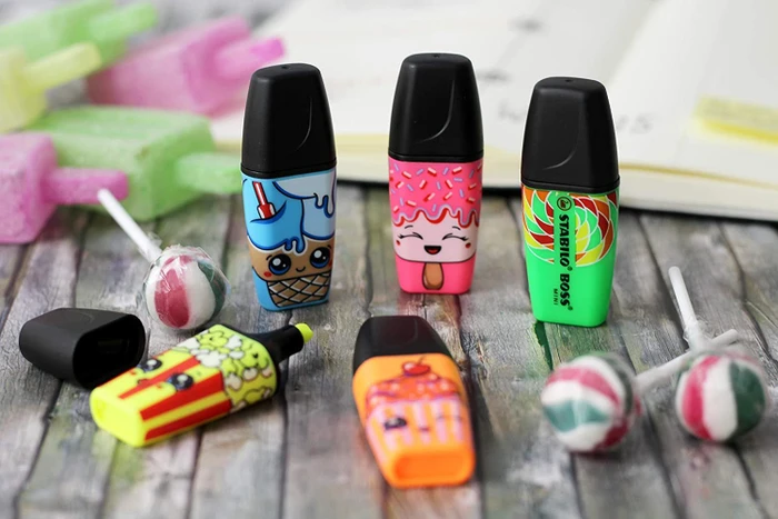 STABILO Boss Mini Sweet Friends gelb/grün/blau, 3er-Set