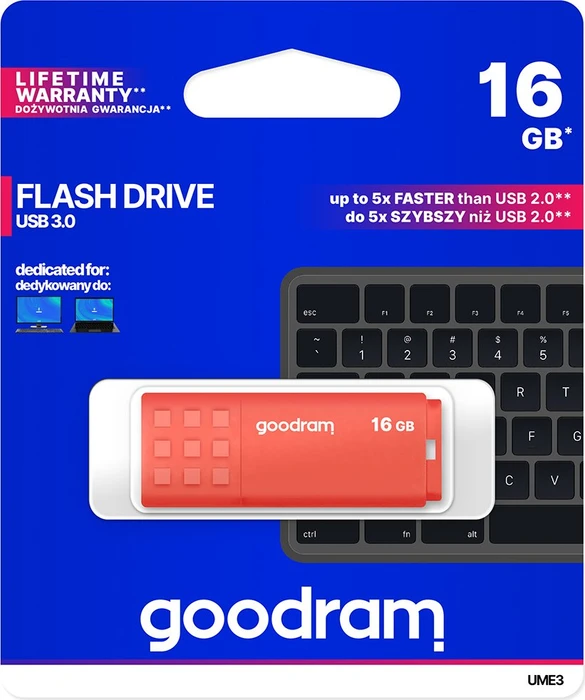goodram UME3 16GB orange, USB-A, USB 3.2 Gen 1×1