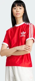 adidas Adicolor 3-Streifen Pinstripe T-Shirt kurzarm better scarlet (Damen)