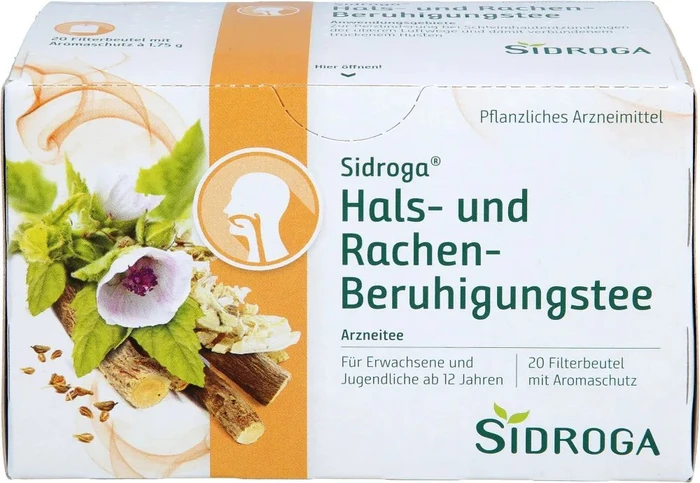 Sidroga Hals- und Rachentee Beruhigungstee Beutel, 20 Stück