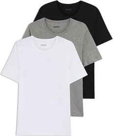 Hugo Boss Classic David Beckham 3er-Pack T-Shirt kurzarm weiß/grau/schwarz (Herren)