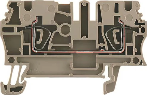 Weidmüller ZDU 2.5 Durchgangs-Reihenklemme, Zugfederanschluss, 2.5 mm², 800 V, 24 A, dunkelbeige