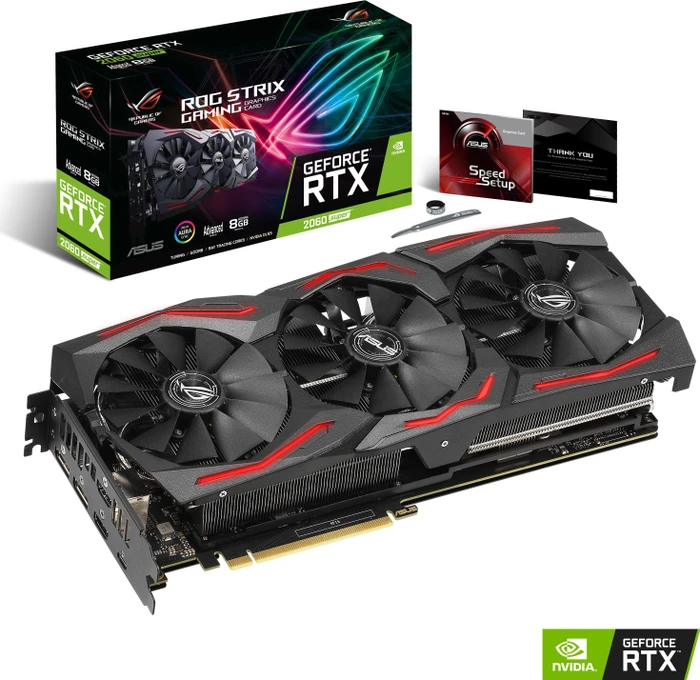 ASUS ROG Strix GeForce RTX 2060 SUPER Advanced, ROG-STRIX-RTX2060S-A8G-GAMING, 8GB GDDR6, 2x HDMI, USB-C, 2x DP