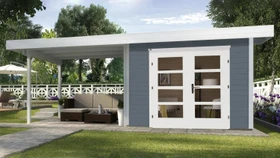 Weka 126 B+ 590x241cm Gerätehaus grau