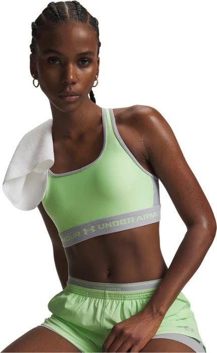 Under Armour Armour Mid Crossback Sport-BH lumos lime/mod gray (Damen)