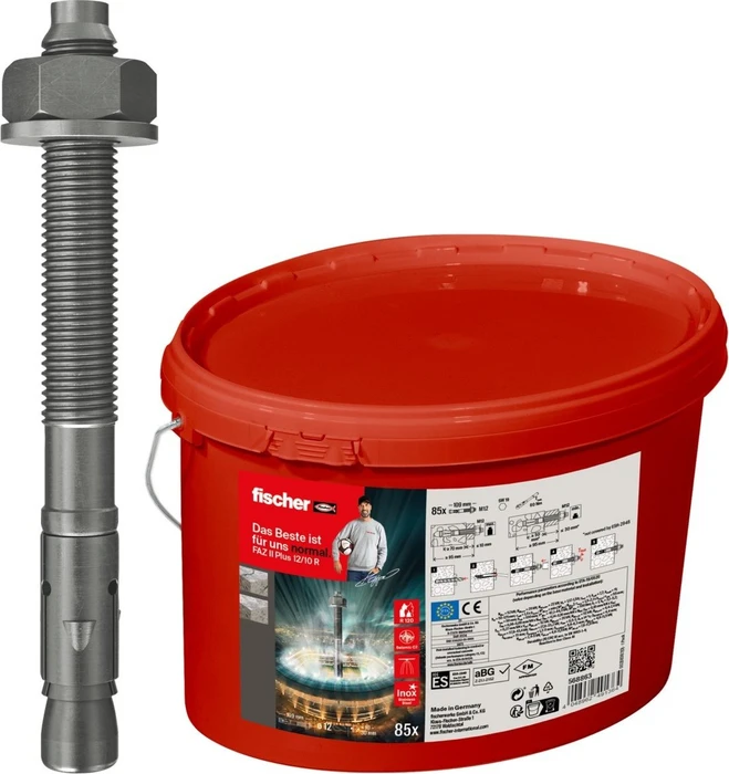 fischer FAZ II Plus 12/10 R Eimer Promo 24 Bolzenanker, M12, 85 Stück