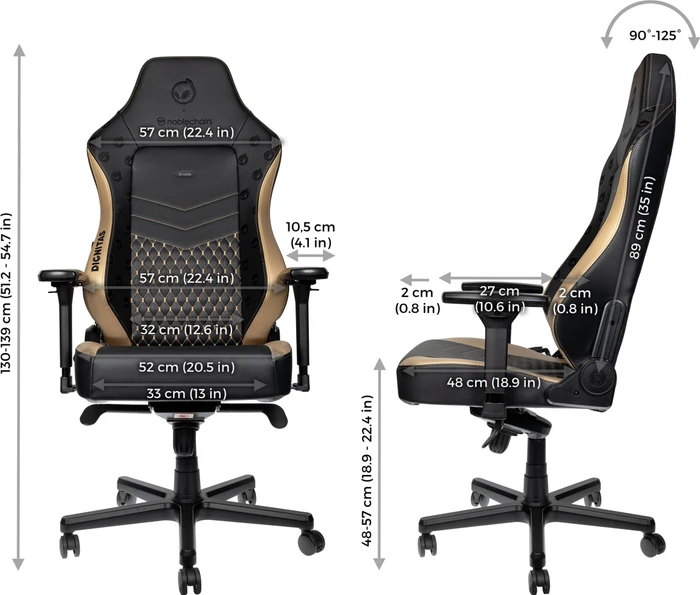 noblechairs Hero Dignitas Edition Gamingstuhl, schwarz/gold