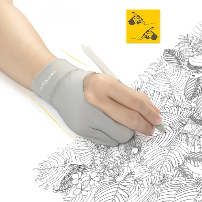 Xencelabs Drawing Glove, Zeichenhandschuh, Medium, grau