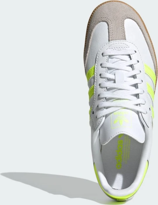 adidas Samba OG cloud white/signal green/gum (Junior)