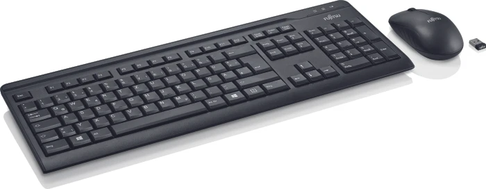 Fujitsu LX410 Wireless Keyboard Set schwarz, USB, US