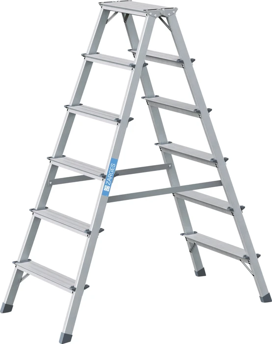 Zarges Scana B Alu 2-tlg. Stehleiter, 2x 6 Stufen