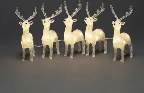 Konstsmide Acryl Motiv Rentier-Set LED 40x warmweiß, 5 Stück