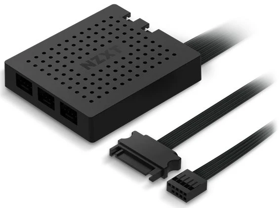 NZXT Aer RGB 2, Matte Black, schwarz, LED-Steuerung, Lüftersteuerung, 140mm, 2er-Pack