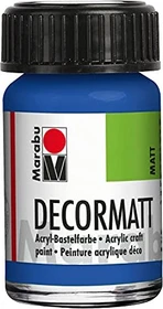 Marabu Decormatt Acryl Acrylfarbe, mittelblau, 15ml
