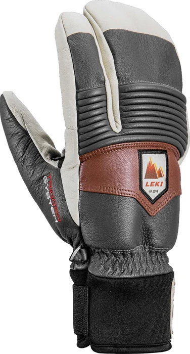 Leki Patrol 3D Lobster Skihandschuhe graphite/off white/maroon
