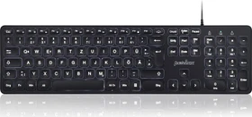 Perixx Periboard-331 Großschrift-Tastatur, schwarz, LEDs weiß, USB, DE