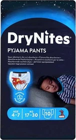 Huggies DryNites Boys Einwegwindel, 4-7J, 17-30kg, 10 Stück