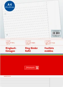 Brunnen Ringbucheinlage Papiereinlage, A4, Lineatur 25, 50 Blatt