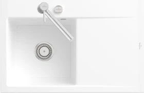 Villeroy & Boch Subway Style 45 Einbau Becken links mit Excenterbetätigung weiß alpin