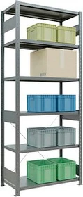 Schulte Lagertechnik Multiplus 250 Schwerlastregal 100x250x50cm verzinkt