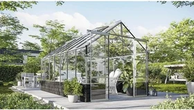 Vitavia Cassandra 11500 ESG 3mm Gewächshaus inkl. Sockel alu/basalt