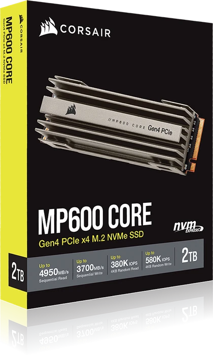 Corsair Force Series MP600 Core 2TB, M.2 2280 / M-Key / PCIe 4.0 x4, Kühlkörper