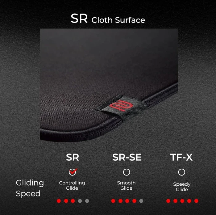 BenQ Zowie G-SR Big Soft eSports Mousepad, 470x390mm, schwarz