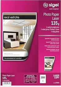 Sigel Farblaser Fotopapier hochglänzend weiß, A3, 135g/m², 200 Blatt