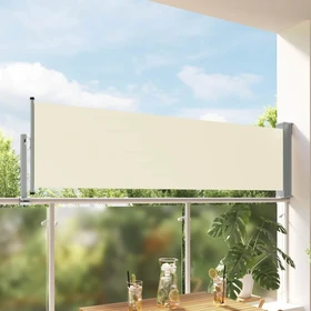 vidaXL Ausziehbare Seitenmarkise 300x80cm creme