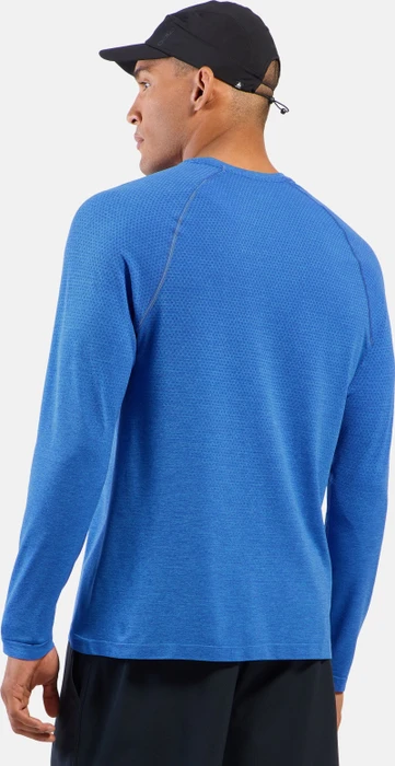 Odlo Essentials Seamless Laufshirt langarm dazzling blue melange (Herren)