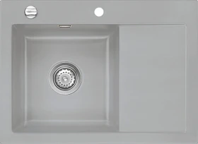 systemceram Mera 70 F Einbau Becken links mit Ablauffernbedienung titan