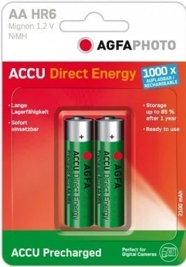 AgfaPhoto Direct Energy Mignon AA NiMH 2100mAh, 2er-Pack