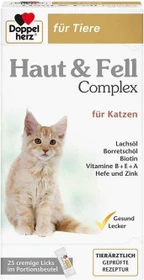 Doppelherz für Tiere Haut & Fell Complex Paste für Katzen, 25 Stück
