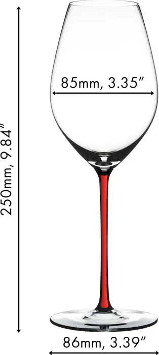 Riedel Fatto A Mano Champagner Weinglas rot