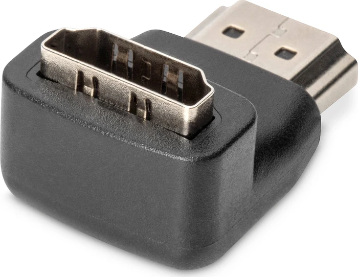 Digitus HDMI Stecker auf HDMI Buchse, 90° gewinkelt, Adapter, 4K60Hz