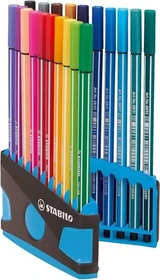 STABILO Pen 68 Color Parade antrazith/hellblau sortiert, 20er-Set