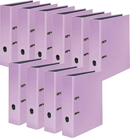Falken PastellColor Ordner 2-Ring, 80mm, A4, flieder, 10er-Pack